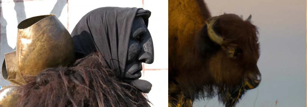 Many of the Sardinian ancestral masks still used in rites that are lost in the mists of time seem androgynous, they do not reveal whether they are female or male, united by a single symbolic value that of the cancellation of human identity